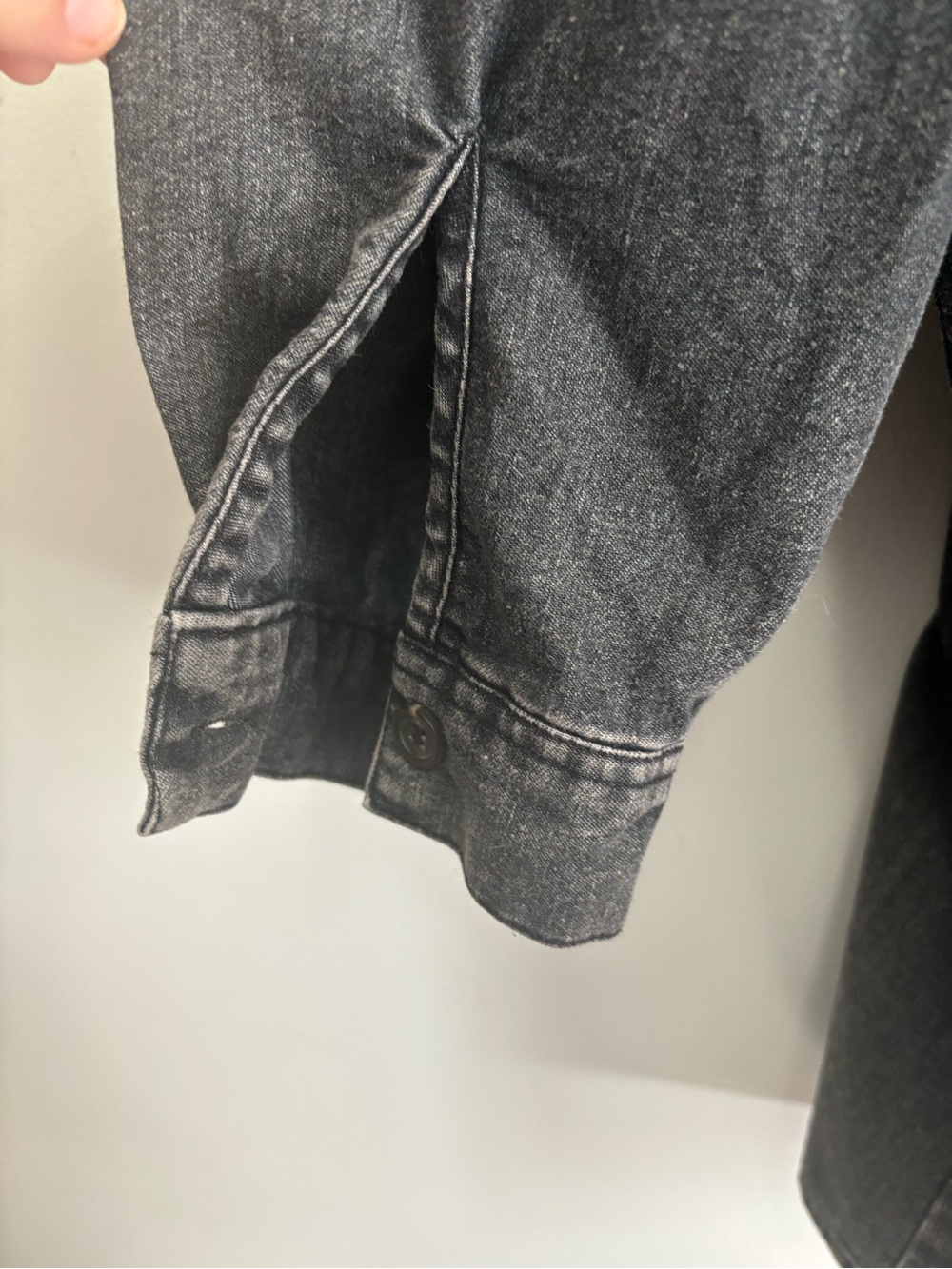 Yours Clothing Black Washed Denim Jacket - Picture 7 of 7